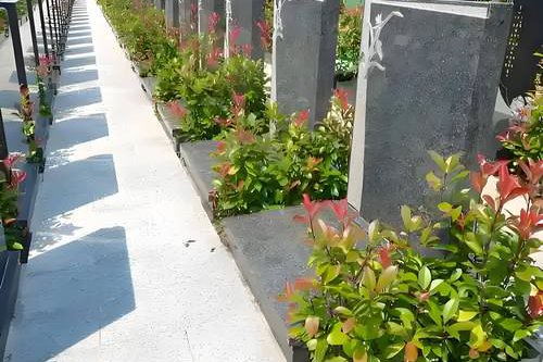 花岗岩艺术墓区环境石雕摆件 双穴墓