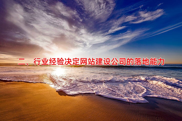 二、行业经验决定网站建设公司的落地能力