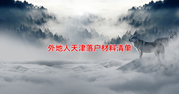 外地人天津落户材料清单