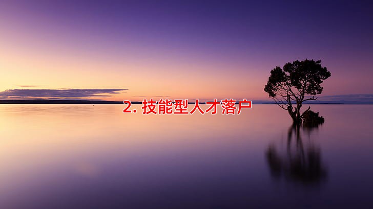 2. 技能型人才落户