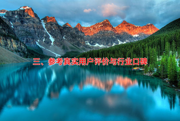 三、参考真实用户评价与行业口碑