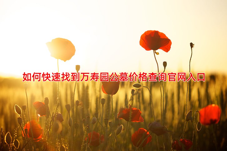 万寿园公墓价格查询官网入口在哪里