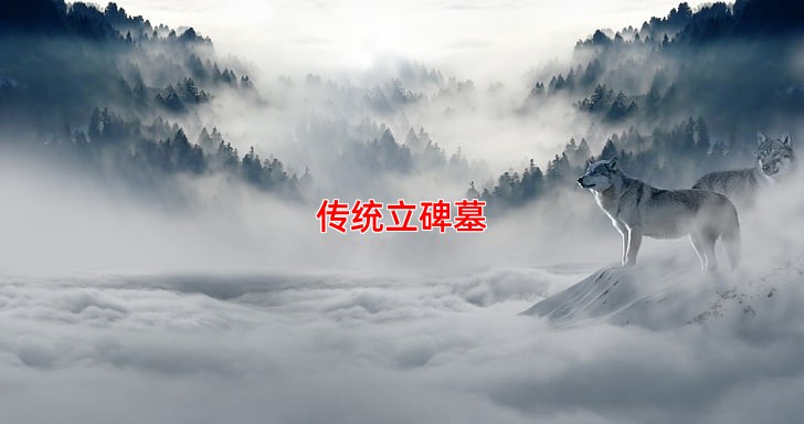 传统立碑墓