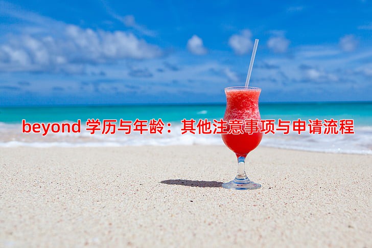  beyond 学历与年龄：其他注意事项与申请流程