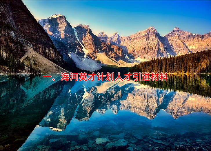 一、海河英才计划人才引进材料