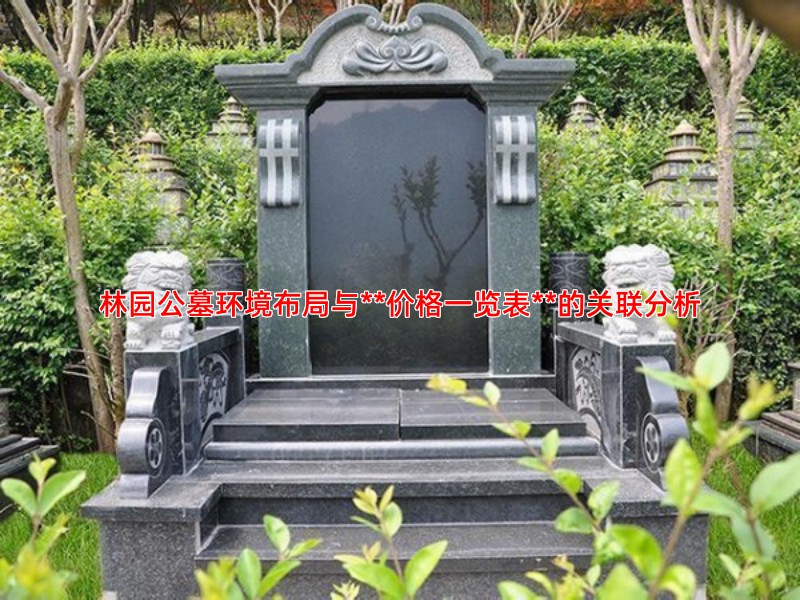林园公墓环境布局与**价格一览表**的关联分析