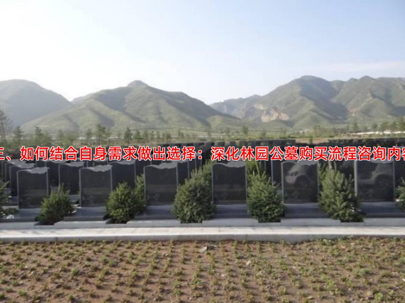 三、如何结合自身需求做出选择：深化林园公墓购买流程咨询内容
