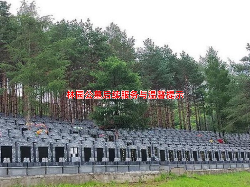 林园公墓后续服务与温馨提示