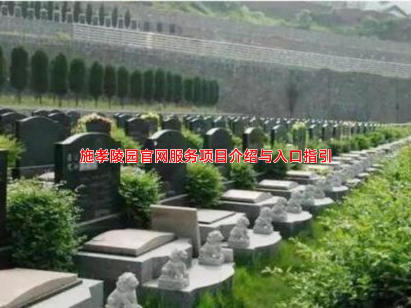 施孝陵园官网服务项目介绍与入口指引