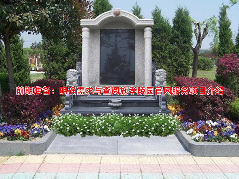 前期准备：明确需求与查阅施孝陵园官网服务项目介绍