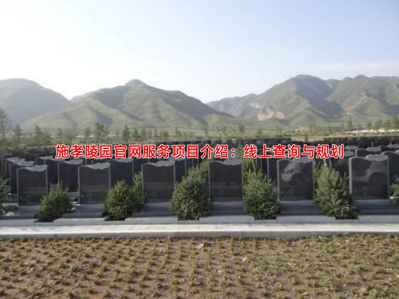 施孝陵园官网服务项目介绍：线上查询与规划
