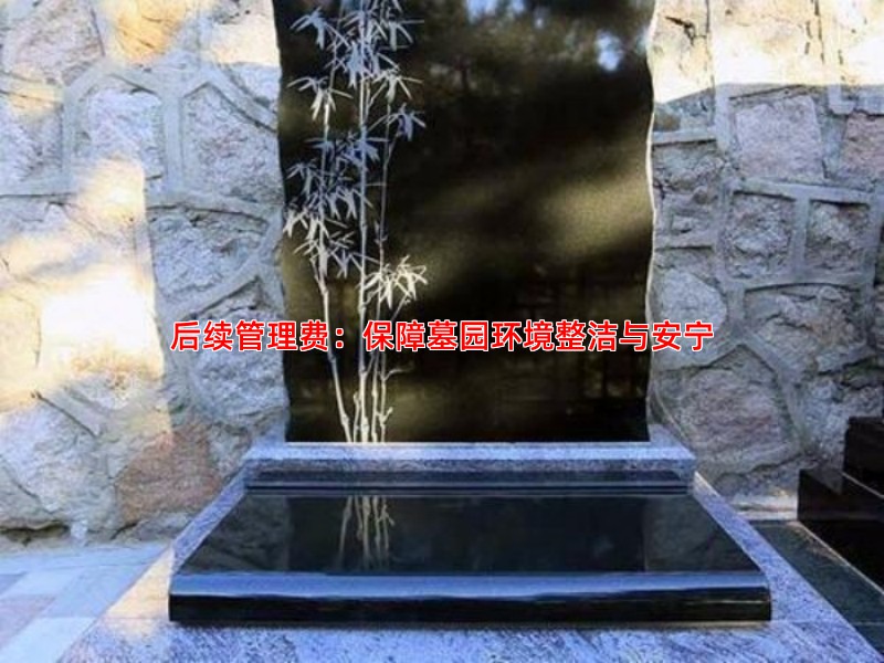 后续管理费：保障墓园环境整洁与安宁