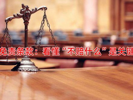 免责条款：看懂“不赔什么”是关键