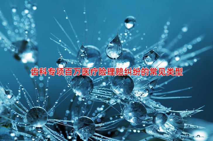 齿科专项百万医疗险理赔纠纷的常见类型