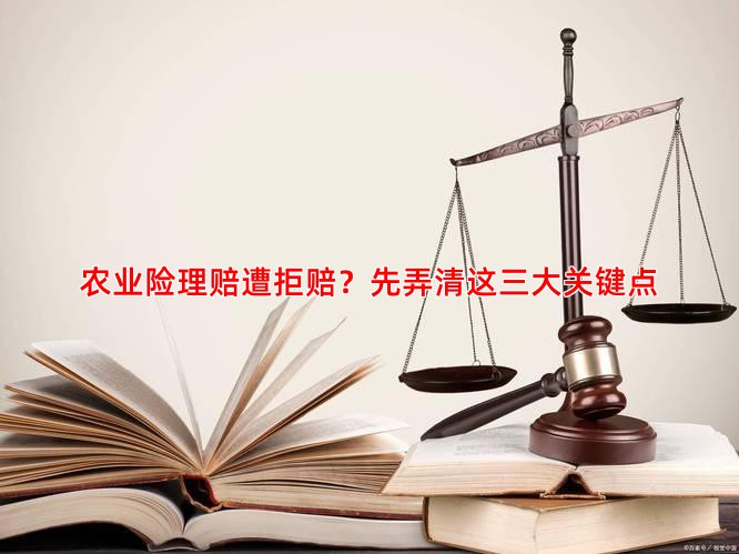 农业险理赔遭拒赔？先弄清这三大关键点