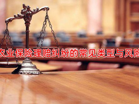 农业保险理赔纠纷的常见类型与风险