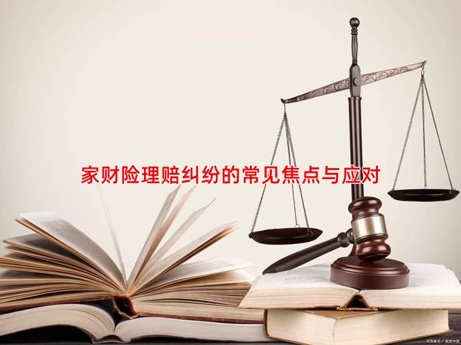 家财险理赔纠纷的常见焦点与应对