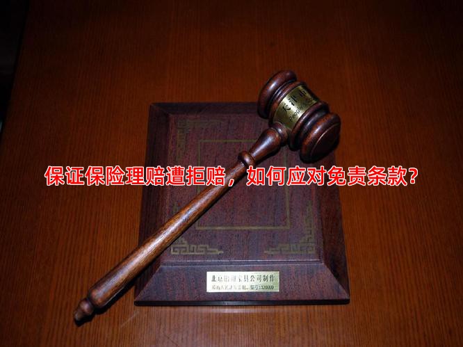 保证保险理赔遭拒赔，如何应对免责条款？