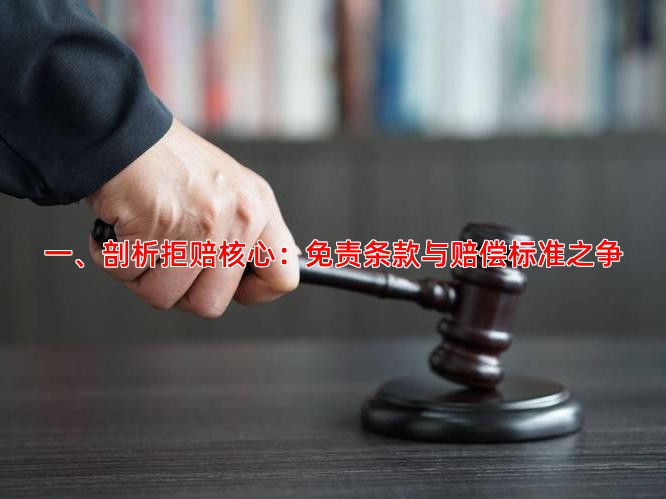 一、剖析拒赔核心：免责条款与赔偿标准之争
