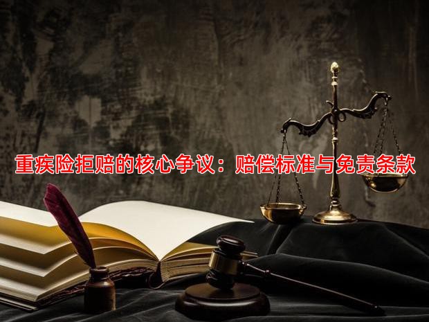 重疾险拒赔的核心争议：赔偿标准与免责条款