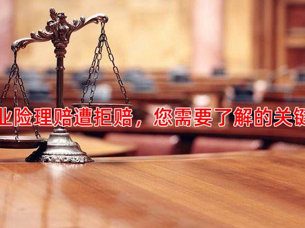 农业险理赔遭拒赔，您需要了解的关键点