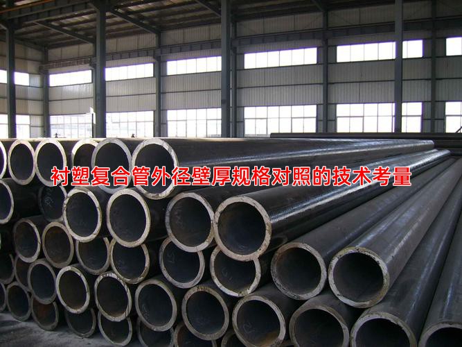 襯塑復合管外徑壁厚規格對照的技術考量