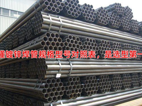 看懂镀锌焊管规格型号对照表，是选型第一步