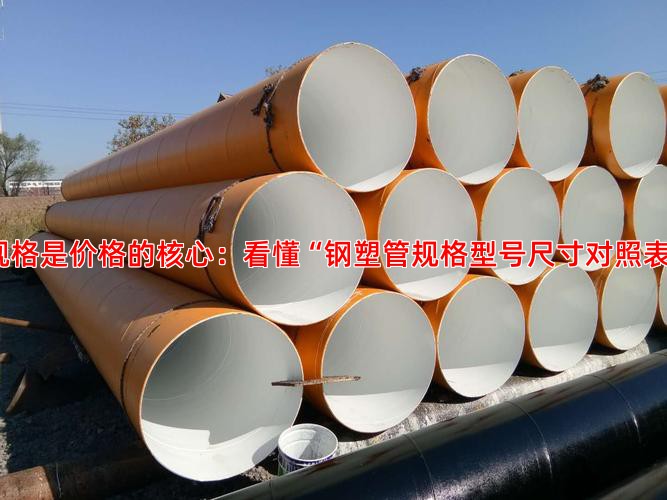 规格是价格的核心：看懂“钢塑管规格型号尺寸对照表”