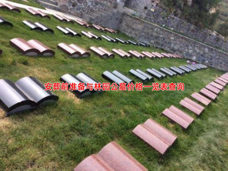 安葬前准备与林园公墓价格一览表查询