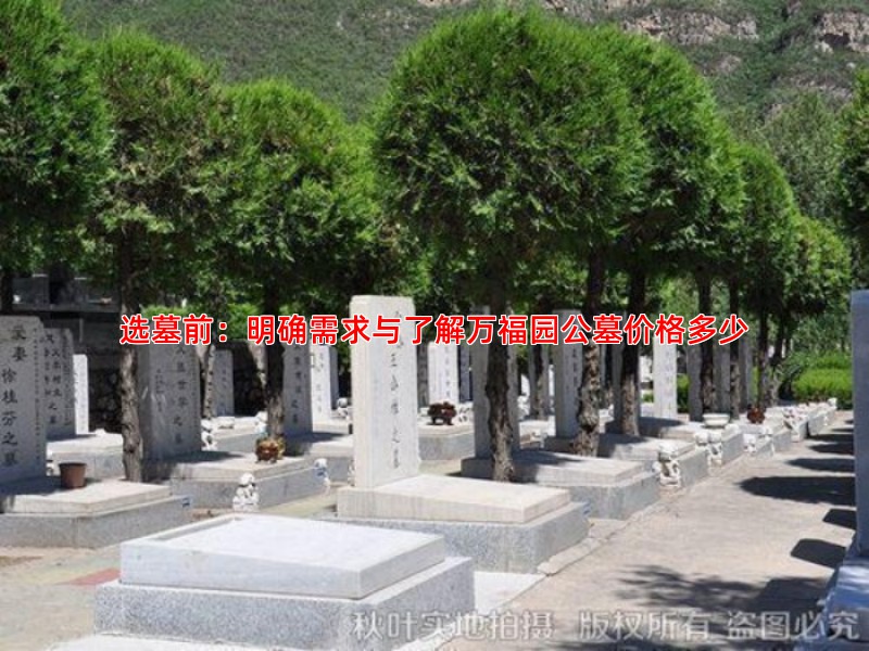 选墓前：明确需求与了解万福园公墓价格多少