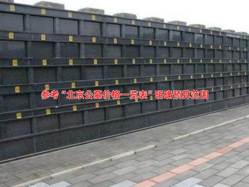 参考“北京公墓价格一览表”明确预算范围