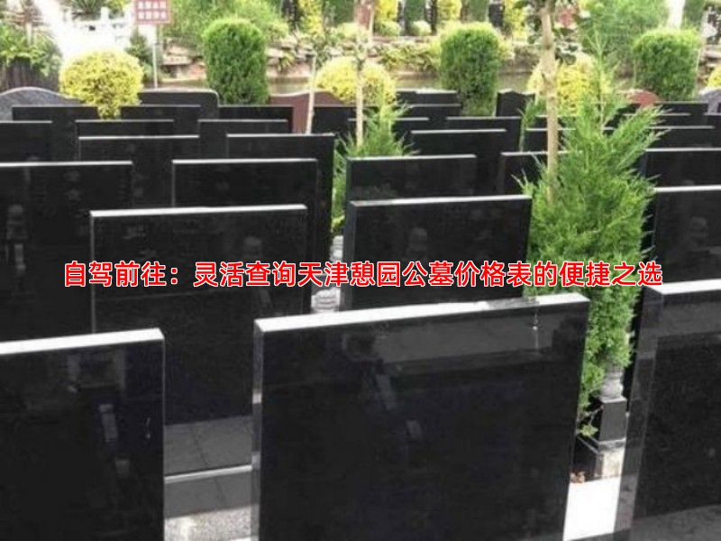 自驾前往：灵活查询天津憩园公墓价格表的便捷之选