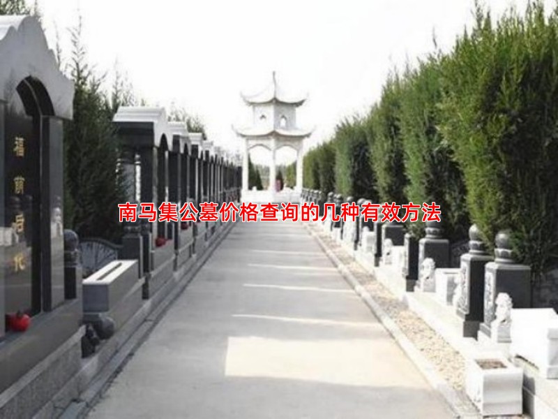 南马集公墓价格查询的几种有效方法
