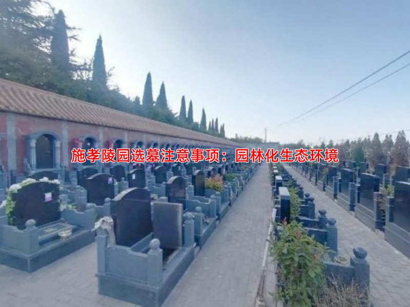 施孝陵园选墓注意事项：园林化生态环境