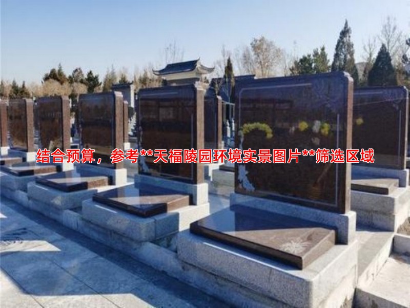 结合预算，参考**天福陵园环境实景图片**筛选区域